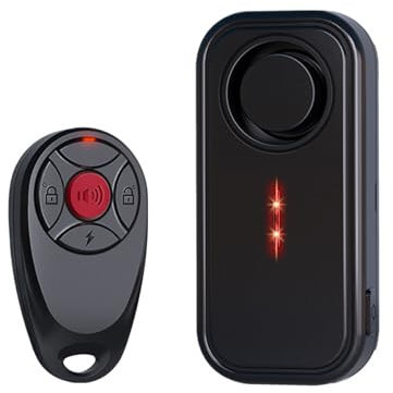 Mengshen 113dB Lauter Anti-Diebstahl-Vibrationsalarm Upgraded Waterproof Bike Alarm für E-Bike Motorrad Auto Anhänger Briefkasten Home Security