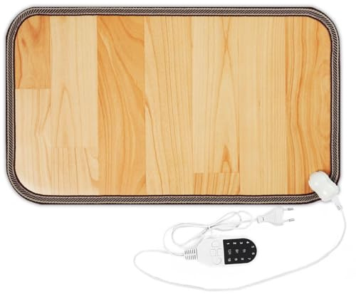 Druuzyl Calienta Pies Eléctrico 50x30cm Calentador de Pies Temperatura Ajustable Alfombra Calefactable con Parte Trasera Antideslizante, Calentadores de Pies Eléctrico para Oficina Hogar