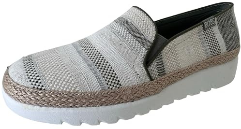 Skechers Flexpadrille Hi - Sneaker slip-on da donna in tessuto a righe con elastico, 37 EU
