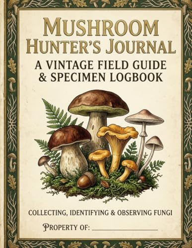 Mushroom Hunter's Journal: A Vintage Field Guide for Foraging and Identification: 100 Page Logbook for Specimen Collection, Botanical Sketches, and Scientific Mycology Notes (8.5 x 11 in)