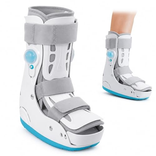 Botte de Marche Orthopédique Gonflable Attelle de Fracture de la Cheville pour Tendon d'Achille Entorse et Pied Cassé Botte de Marche Médicale Post-Opératoire(M)