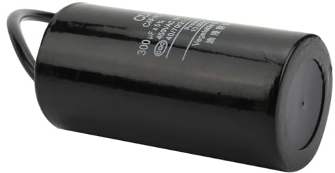 Socobeta CD60-kondensator 300uF 450V 50x100mm Motorstartkondensator med Dubbelstiftsdesign Tunnfilmsdielektrisk för Vattenpumpmotor