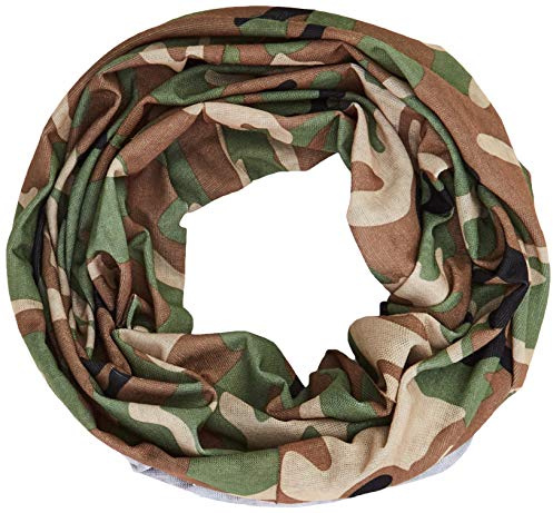 Mil-Tec Multifunktionstuch Headgear (Woodland) • Schlauchtuch Herren & Damen • Atmungsaktiver Loop Schal & Gesichtsschutz • Outdoor Tuch, Sturmhaube, Halsband & Kopftuch • Einheitsgröße