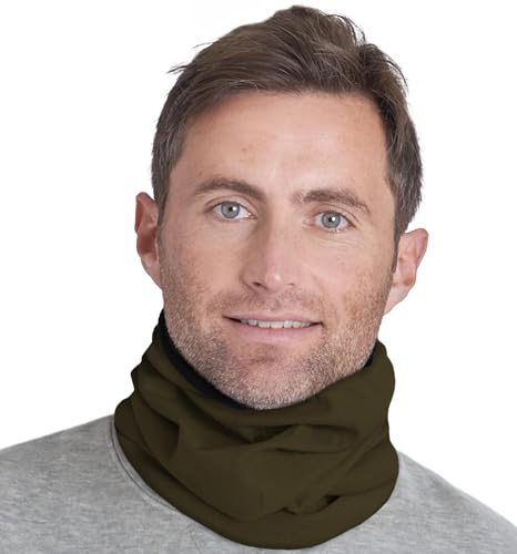 Tough Headwear Tour de Cou Homme Hiver - Cache Cou Femme en Polaire 100% Sherpa Douce et Respirante - Protège Cou Thermique pour Sport Ski Running Foot - Cache Nez Casque de Moto