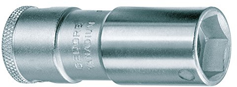Gedore 57MH 1/2 18 mm Spark Plug Socket with Magnet - Silver