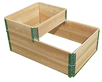 Palettenrahmen Lärchenholz Hochbeet Kräuterbeet 3er Set Natur