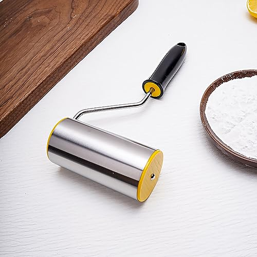 LdawyDE Mattarello Acciaio Inox Mattarello per Ravioli Pasticceria Pizza Baker Roller Piccolo Rullo Per Cuocere Stendi Pasta