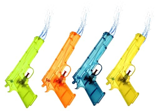 15x Wasserpistolen Set 12 cm für Kinder & Erwachsene - mit hoher Reichweite - Wasserspritzpistole Spritzpistole klein mini für Kinder