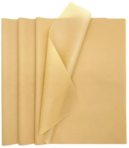 MORAINJAY 60 ark Khaki Silkespapper, 50x70 cm Silkespapper för Förpackning, Khaki Papper för Presentinslagning, Pyssel, Födelsedag, Bröllop och Festdekorationer