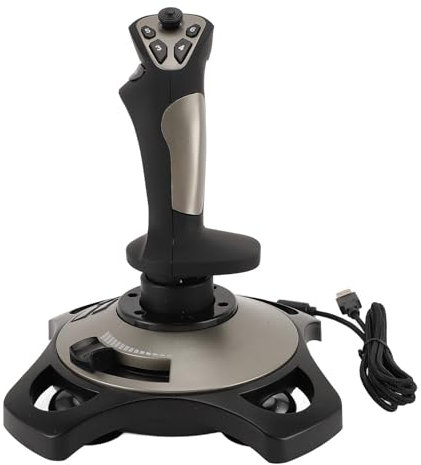 XUMIUZIY PC Flight Joystick Control, USB Wired Flight Stick with Vibration Function and Throttle Control, Universal Simulation Controller Joystick for PC/Computer/Laptop, 7/8/10/11