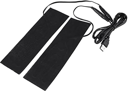 Haosie 1 paire de coussinets chauffants USB 2 A 5 V 35 ℃-50 ℃ - Semelles chauffantes USB de 2 x 6 cm adaptées pour chauffer et garder au chaud dans les semelles et les pantoufles