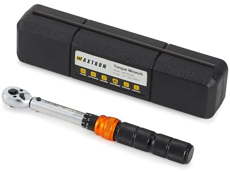 WAXTRON Drehmomentschlüssel Fahrrad 1/4 Zoll 1-25 Nm - Präzisions-Drehmoment-Werkzeug für Motorrad, Rennrad & MTB - ±3% Genauigkeit mit 72-Zahn-Ratsche