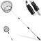 Relaxdays pêche télescopique 60-130 cm, Pliable, légère, Stable, épuisette, Filet de Ø 36 cm, Noir/argenté Adulte Unisexe, 1