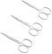 Lot de 3 petits ciseaux à sourcils et poils de nez, barbe, moustache, cils et ongles, ciseaux de toilettage pour homme et femme