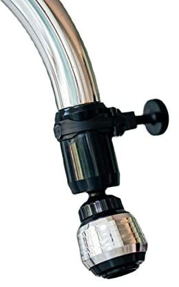 Eco-flow Tucana Tap Adapter| Two Function Tap Aerator/Shower Flow with 360 Rotation | Water Saving, Fits in Mins | for 20mm to 23mm ø Taps | Not Suitable for Quooker Style Boiling Taps | Italian Made
