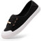 Harvest Land Womens Canvas Shoes Low Top Flat Gym Sports Pumps Trainers Lace Up Flat Ladies Girls Fashion Pumps Black UK 6