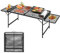 FIVMEN Campingtisch Klappbar Klapptisch Höhenverstellbar Gartentisch Balkontisch Camping Tisch mit Verlängern Metallgitterplatte Grilltisch Partytisch Faltbar Wetterfest, 120x60 cm