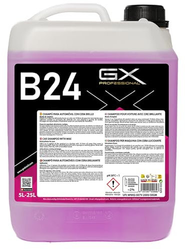 GxDetail Champú con Cera Concentrado 5 Litros para Coche – Limpieza Profunda y Brillo Protector – Fórmula de Alto Rendimiento – Función 2 en 1: Limpia y Abrillanta - Acabado Duradero