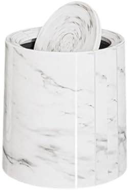 DimyFew Poubelle, Seau à Déchets, Chinois Vintage, Accessoire à Couvercle Basculant, Corbeille à Papier pour Salle de Bain, Chambre à Coucher, Bureau, White M