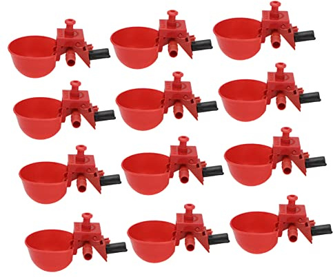 12Pièces Abreuvoir Automatique Réglable pour Poules Oiseaux de Durable pour Pigeons Cailles Poulets Accessoire