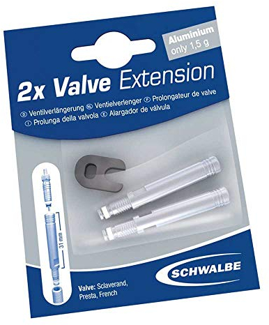 Schwalbe Ventilverlängerung 30 mm 2er Set Alu 3461 Fahrrad