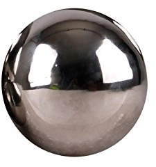 LINDER Edelstahlkugel poliert 5-28cm Gartenkugel Schwimmkugel Deko Kugel Edelstahl, Größen:Ø 9cm