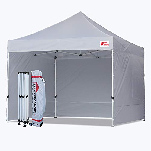 MasterCanopy Heavy Duty Pop-up Gazebo tent with Sidewalls (2.5x2.5M,Grey)