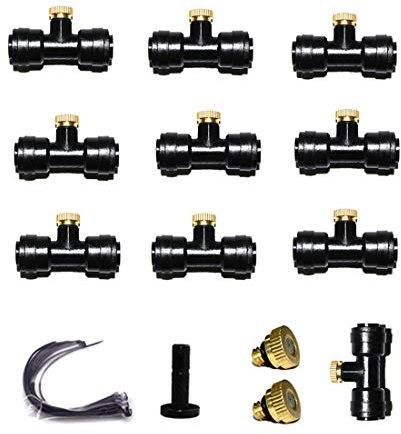 Furnrubden sprühnebel für terrasse, wasserzerstäuber sprühnebler, vernebler, Wassersprühdüse aus Messing, Slip-Lok Nebelsystem Düse, garten bewässerungssystem