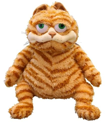 Fat Orange Plush Cat Lifelike Yellow Tabby Cat Kitty Toy, Cute Plush Toy for Boys and Girls Children Xmas Birthday Gift (11.8inch)