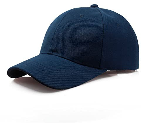 Gorra Unisex de Tamaño Ajustable con Velcro para Hombre y Mujer, Gorra de Béisbol Lisa Básica - Gorra Negra, Azul, Beige [Transpirable y Resistente] - Diseño Clásico (Azul Marino)