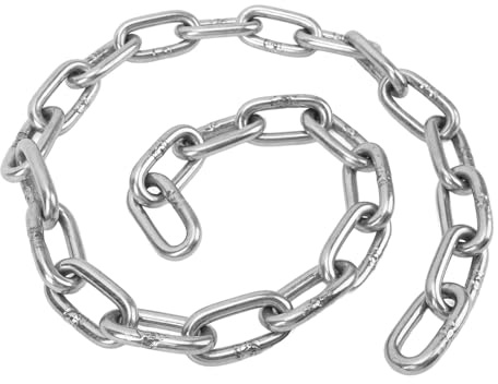 Cadena de Ancla para Barcos, 8 Mm, Acero Inoxidable 316, Grado Marino, Fijación Segura Universal, Reemplazo de Cadena de Plomo de Ancla Versátil para Yates Marinos, Barcos de Pesca