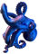 3D-gedruckter Weinhalter, Oktopus-Design, Dekoration, Geschenk, für 0,7l Flaschen, mehrere Farben (Blau - Pink)