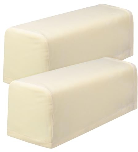 Amosfun 2pezzi Copribracciolo Per Divano Elastici Protezione Per Braccioli Protettivo Colore Beige Adatto Per Casa e Ufficio