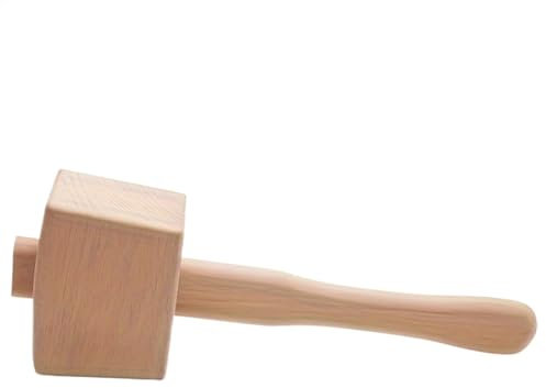 Mazo de madera, martillo de carpintero, mazo de tallado de carpintería, fácil de llevar, fácil de usar, 25 cm, para instalar objetos, cinceles llamativos