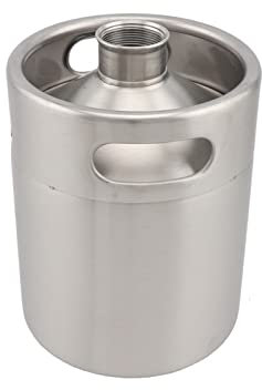 MNEVZX Spillatori per Birra 2L / 3.6L / 5L Homebrew Beer Mini Keg Pressurizzato Growler Dispenser di Birra alla Spina Nero Opaco Strumenti di vinificazione(Silver 2L)