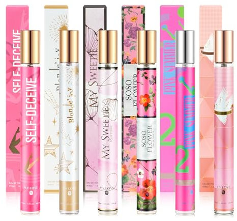 Premium Women Perfume Gift Set - 6x35ml Long Lasting Eau de Parfum with Sweet Floral and Fruity Notes - Travel Portable Parfum-Gift Sets for Her, Gift Sets for Mum, Gifts for Women Birthday