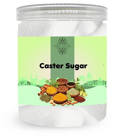 VEDIK SATTVA All Natural Caster Sugar (Baker’S Special) 7.05 OZ / 200 GM | Set Of 1 Box