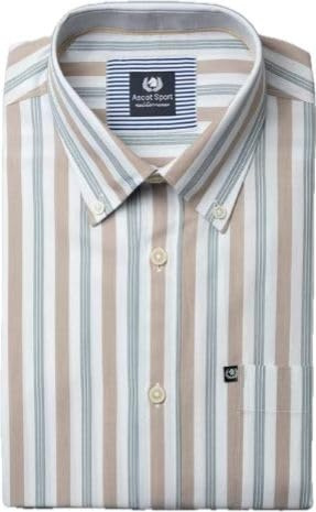 EGIDIO Ascot Sport – Camicia Manica Lunga 100% Cotone – Fantasia Assortita in Base alle Disponibilità – Art. Mediterraneo (IT, Testo, L, Regular, Regular, Fantasia Assortita)