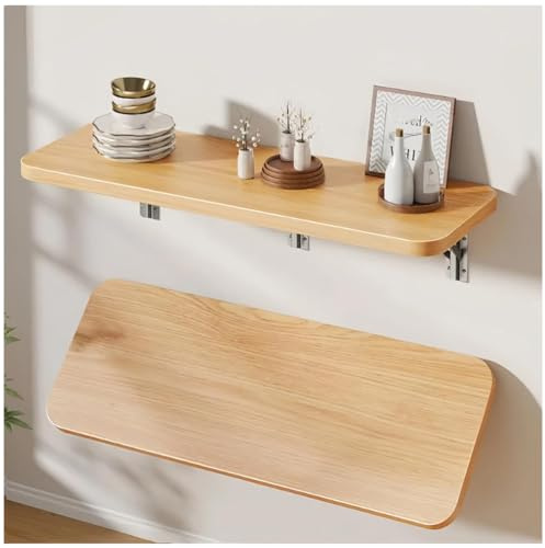 Tavolo pieghevole da parete, in legno, multifunzione, pieghevole, per sala da pranzo e computer, salvaspazio, 40 x 20 cm, colore: beige