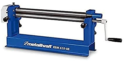 Metallkraft manuelle Rundbiegemaschine RBM 610-08 (3 Walzen aus Stahl, B iegemaschine mit ausschwenkbarer Oberwalze, Arbeitsbreite 610 mm) 3780618