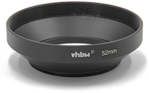 Dispositif Pare-Soleil, Anti-reflet Grand Angle Noir 52mm pour Objectif de Panasonic Lumix G-Vario 14-42 mm 3.5-5.6 Asph. OIS.