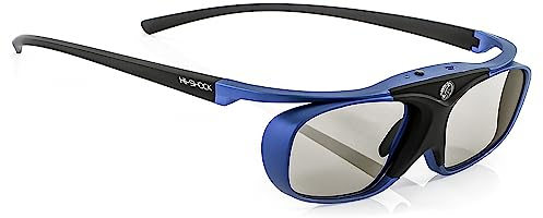 Hi-Shock RF Pro Deep Heaven Lunettes Actives 3D pour vidéoprojecteurs 3D compatibles avec Sony, Epson, JVC - TDG-BT500A, TY-ER3D5ME / TY-ER3D6M - ELPGS03-120 Hz - Rechargeable