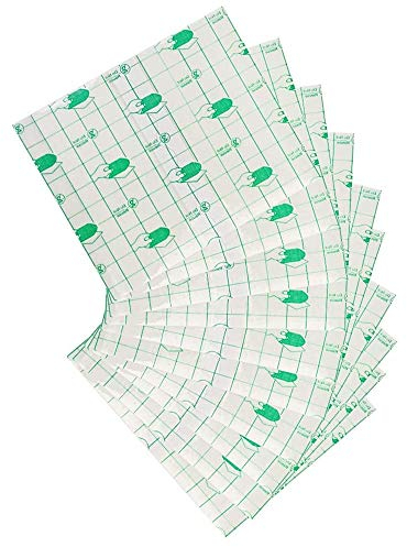 Bende per fissaggio medicazione ferite/gessi, cura dei tatuaggi, impermeabili, trasparenti e adesivi, elastici, 10 x 12 cm, 50 pezzi