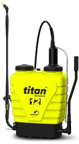 MAROLEX Ryggsäck pumpspruta bärbar gård och gräsmatta spruta för ogräs växter titan 12 l