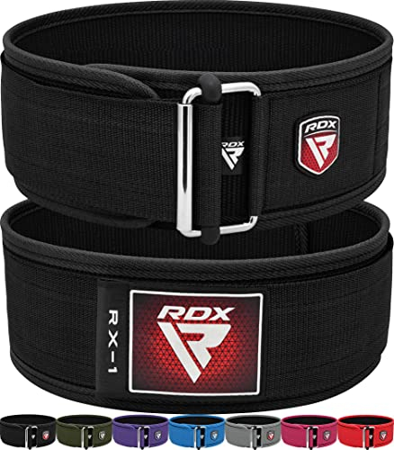 RDX 4” Gewichthebergürtel, Auto-Lock Trainingsgürtel, Powerlifting Krafttraining Bodybuilding Fitness Gürtel, Gepolstert Gewichtheben Gym Weight Lifting Belt, Männer Damen Kreuzheben Workout