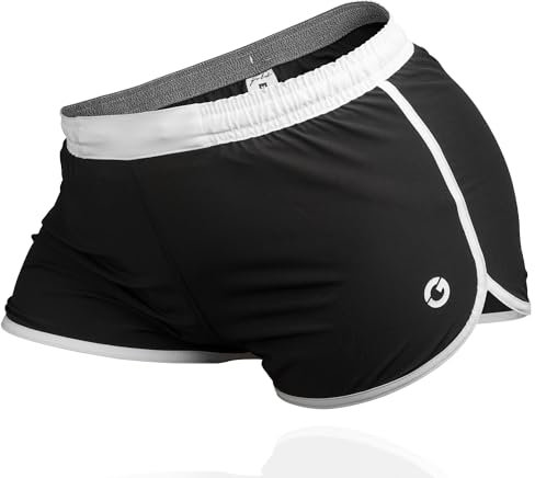 Gold BJJ Pacific Shorts für Damen, No-Gi Jiu Jitsu, Kampfshorts für Damen, Schwarz, X-Groß