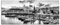 Pixxprint Glasbild Panorama, Wandbild aus Echtglas, Hamburger Hafen am Abend, 100x40 cm, inkl. Aufhängung und Abstandshalter