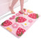 QJHOMO Rosa Badezimmerteppich Erdbeer Badematte rutschfest Waschbar Badteppich Bunt Badvorleger Weiche Mikrofaser Duschvorleger Absorbierende Badezimmer Teppich 45 x 65 cm