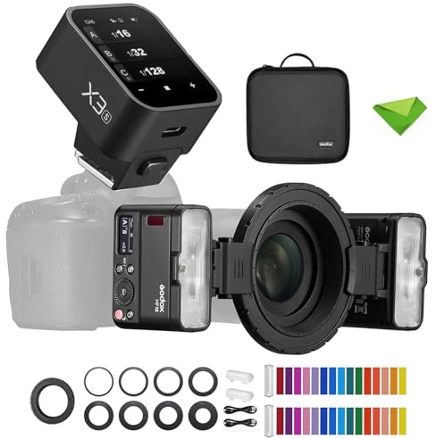 Godox MF12 MF12-K2 Flash macro con trigger flash X3-S per Sony, Speedlite flash TTL off-camera da 12 W, controllo wireless 2,4 G, modalità TTL/M, batteria al litio incorporata da 3,7 V/6,29 W