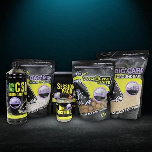 Pro Elite Baits Session Pack Classic | Carp Food | Pack Cebo para Pesca de Peces Grandes | (Garlic)